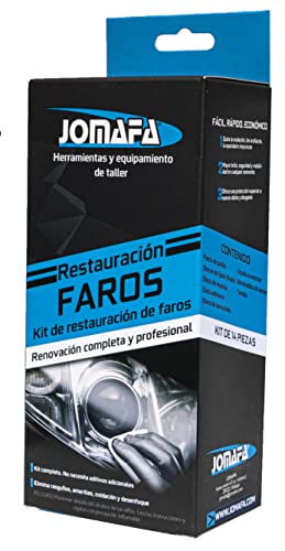 JOMAFA Kit de restauración de Faros de Automóviles para pulir Faros Coche y Restaurar Faros turbios, Arreglar Faros amarillentos y Desgastados - imagen 2
