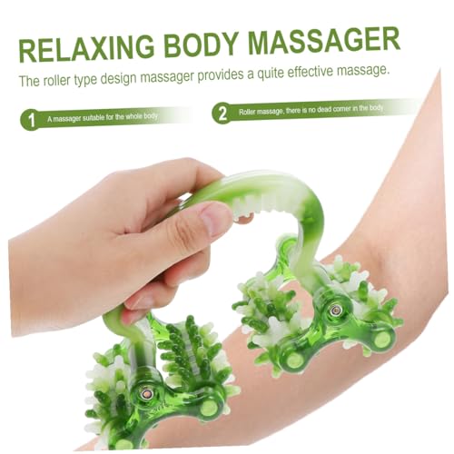 FRCOLOR Lunar Shape Full Body Massager 2PCS Relaxing Manual Plastic Massage Tool for Home and Travel Versatile Massager for Stress Relief miniatura 6