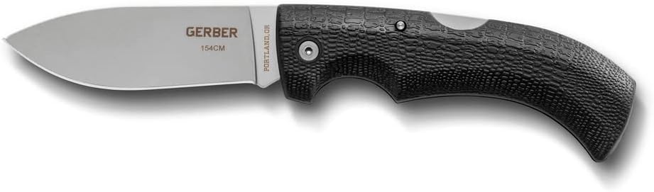 Gerber Gator 154CM Folding Knife, Fine Edge, Drop Point [06064],Black