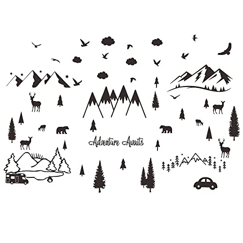 Vinilo Decorativo Forest 27"x38" Negro ANFRJJI