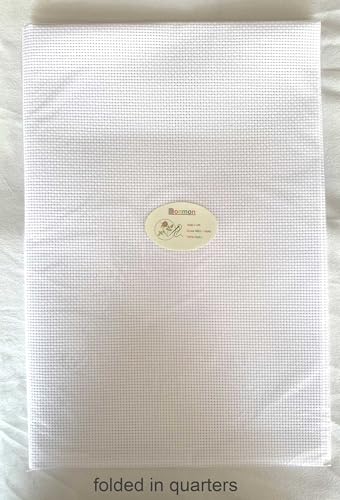 Image of Aida Cloth 11 Count Cross Stitch Fabric,19x28inch (11CT,White)
