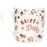 Depesche TOPModel Fur Ever Friends Becher für Mädchen, Keramiktasse mit Haustier-Motiv, Geschenkverpackung