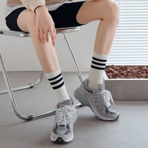 8 Pairs Striped Cute Socks Men's and Women's Spring and Summer Mid-tube Socks Sports High Waist Cotton Socks4