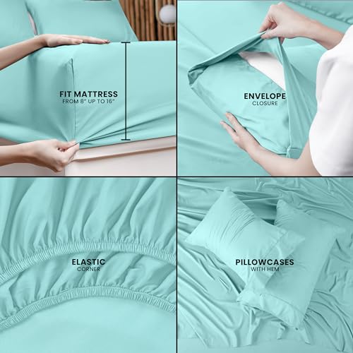 image for Utopia Bedding Queen Sheet Set – 4 Piece Bed Sheets for Queen Size B