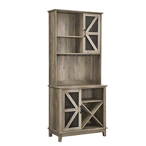 Home Source Bar Cabinet and Coffee Station (Reclaimed Wood Finish)