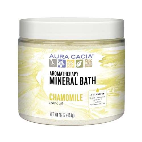 Aura Cacia Aromatherapy Mineral Bath, Tranquil Chamomile, 16 ounce jar - Image 3