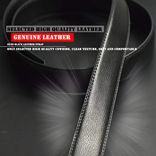 Men's Belt, Black Genuine Leather Dress Belt for Men with Automatic Buckle, Handmade Ratchet Belt Men, Trim to Fit3