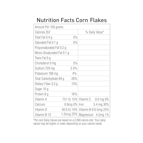 Image of Natureland Organics Corn Flakes Pouch 200 Gm (2 x 200 gm) - Organic Healthy Flakes