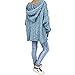 Light Blue Oversized Sweaters for Women Winter Chunky V Neck Cable Knit Casual Loose Hooded Pullover Tops Plus Size Outfits M 2025 Fall Fashion Trends Women