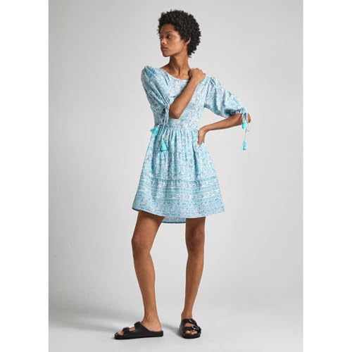 Pepe Jeans Margot, Vestito Donna, Blu (Wave Blue),L - 3