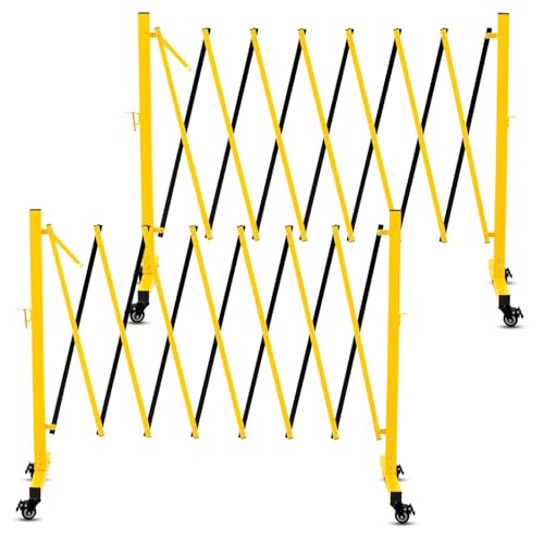 Erweiterbares faltbares Sicherheitstor mit Rädern, einziehbares Einfahrtstor, Aluminium-Konstruktion, 270-Grad-Einstellung, 4,2 m, 3 Stück