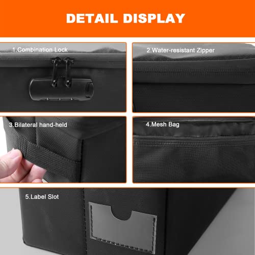 Cd Storage Box With Lock,Water-Resistant And Fireproof Cd Storage Holds Up To 165 Discs | 30 Cds Full Jewel Cases | 60 Cds Slim Cases,Collapsible & Durable Cd Holder With Lid - Black #TOP3