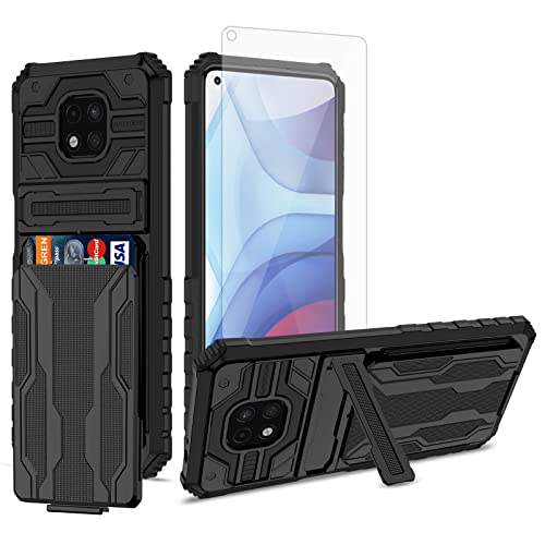 Coque Moto G Power 2021 antichoc avec protège-écran XT2117-4 étui portefeuille