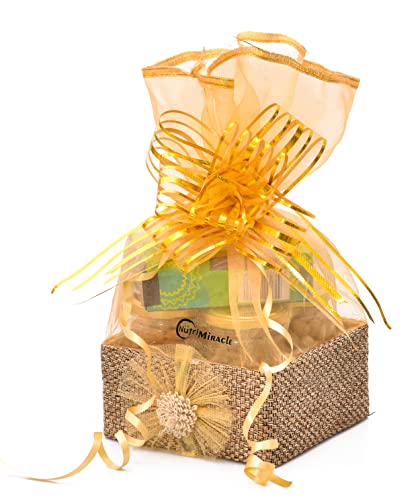 Image of NUTRI MIRACLE Diwali Dry Fruits Chocolate Nuts Gift Pack with Diya | Office Corporate Staff Hamper with Diwali Greeting Card.