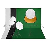 Mangloder Fotostudio-Set mit Leuchten, Hintergrund, Reflektor für Studiofotografie, Produktaufnahmen und Portraits, inklusive Stativ, Softbox, Hintergrundsystem und Diffusor