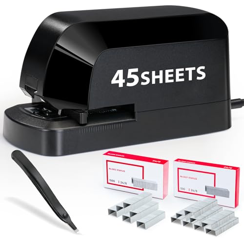Electric Stapler for Desk with Staples & Remover
