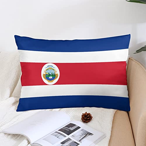 Costa Rica Flag Pillow Case Throw Pillow Case Cushion Cover Bed Pillows Decorative With Invisible Zipper Rectangle Two Sides Printed Sofa Living Room Bedroom Dormitory Decoration 20X30 #TOP4