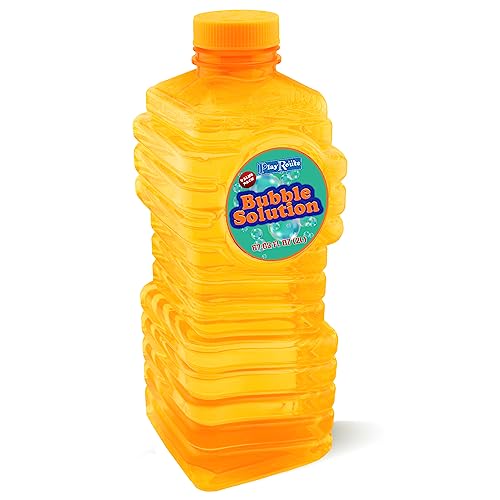 Playroute Bubble Solution | Bubbles Refill Solution 68 Oz. | Ready To Use Solution For Bubble Machines, Wands, Guns, & Other Bubble Blower Toys For Toddlers & Kids | Easy Grip Bulk Bottle #TOP30