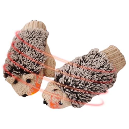 Guantes de erizo de dibujos animados flexibles y accesorios de invierno cómodos
