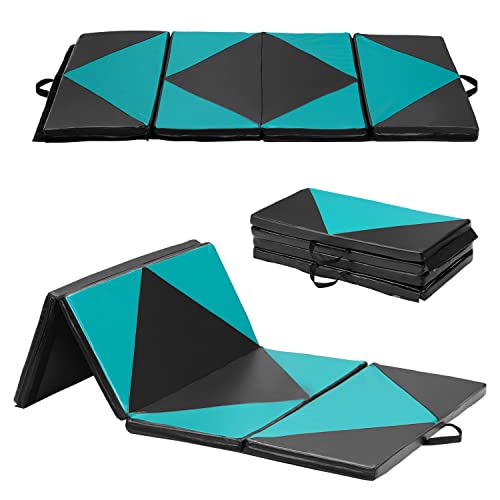 Zenova Gymnastics Mat Gym Mat Tumbling Mat For Kids 3'X6' Thick Foldable Exercise Mat Floor Mat Children Gifts #TOP4