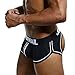 Mens Underwear Jockstrap Bottomless Men Boxer Shorts Backless Gay Underwea (XL, Black)
