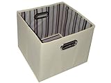 Alexi Ricci Khaki Tan 11Hx13Wx13D Folding Storage Bin Orginization with Style