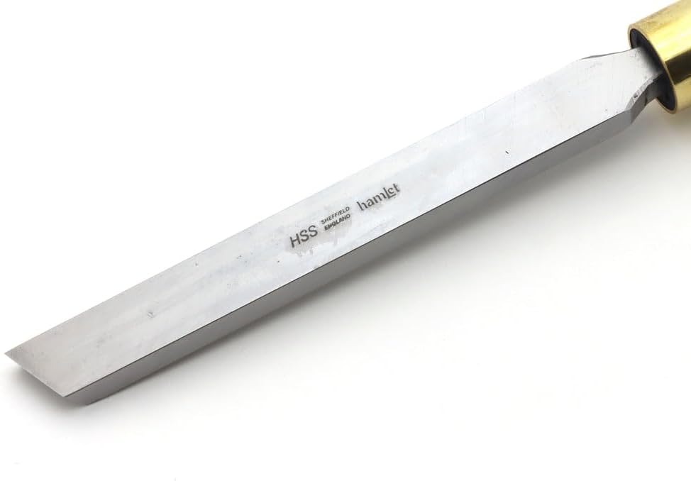 Left-Handed Heavy Duty Skew Scraper (HCT141E) by Henry Taylor, 3/4" Wide x 3/8" Thick Blade, M2 HSS, 21" Overall Length