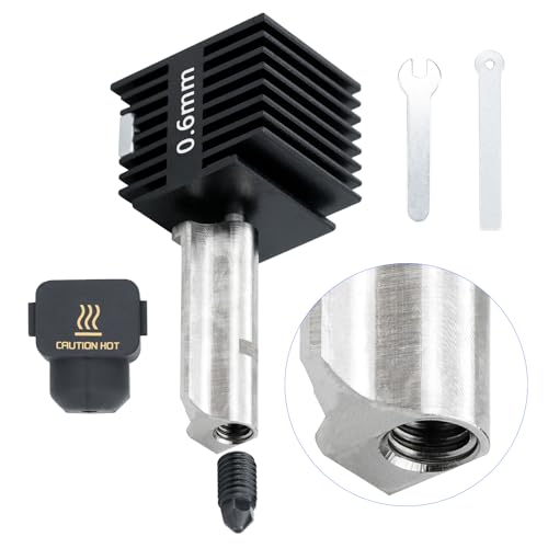 Image of 3D Printer Hotend for Bambu Lab A1 Mini A2L 0.6mm a1 Extrusion Head, Removable Hardened Steel 0.6mm Nozzle with High Temperature Resistant Silicone Sleeve