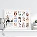 GMFrames Baby First Years Photo Frames 12 Month Picture Frame 12 * 16 for Holds (1) 5x7 & (12) 2x3 Wallet Size Photos White