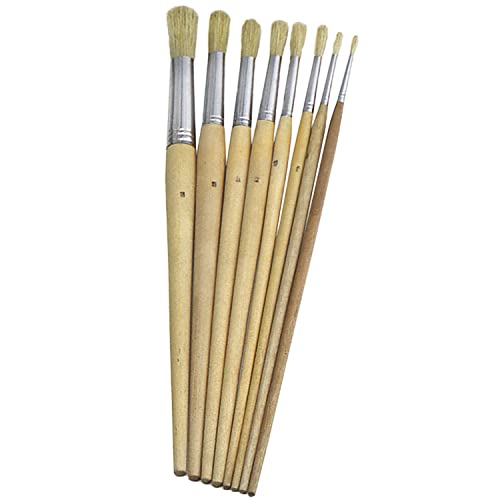 Wolfpack 12012655 Size-1 Pig-Bristle Round Brush - White, Multicolor, único