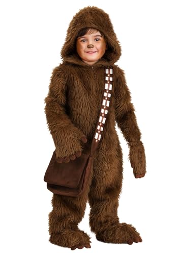 Toddler Star Wars Chewbacca Costume | Hooded Jumpsuit with Attached Belt Bag and Foot