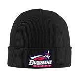 Orldit Duquesne University Beanie Hat for Men and Women Winter Warm Hats Knit Slouchy Thick Skull Cap Black