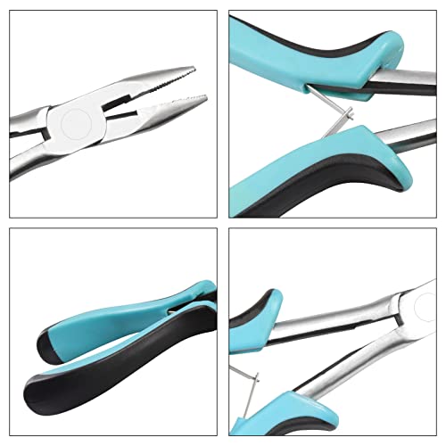 Image of Mini Long Reach Long Nose Pliers With Cutter 6 Inches Jewelry Making Pliers Beading Clamping Wire Bending Repair Tool Cutting Plier for Jewelry Making Handicraft Repairing