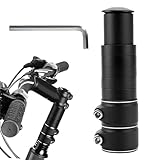 Megcdtr Fahrradlenker Erhöhung, Fahrrad Vorbau Riser mit Sechskantschlüsseln, Aluminium Lenkererhöhung Fahrrad für 28.6mm 1-1/8 Lenker Fahrräder Rennräder Mountainbikes MTB(Schwarz)