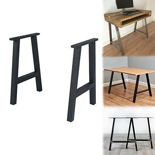 16'' 28" Dining Table Legs Office Metal Desk Legs Kitchen Iron DIY Furniture Legs Industry Work Benches for Garage Night Stand 16 28 Inch Set of 2 (Desk Legs 28 inch)