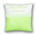 Amilian® poduszka 40 x 40 cm z imieniem data kropki zielona/limonkowa