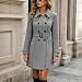 Mantel Damen Elegant Zweireihiger Wollmantel Trenchcoat Übergangsmantel