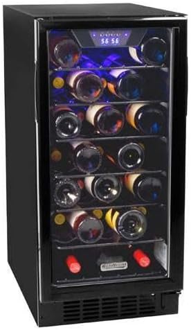 Koldfront 30 Bottle Built-In Single Zone Wine Cooler - Black