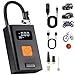Produktbild Tragbarer Luftkompressor Mini Reifenpumpe 12V 2000mAh Akku Wiederaufladbarer Elektrischer Kompressor Fahrradpumpe 150PSI Luftpumpe mit Manometer für Auto Fahrrad Motorrad Bälle, AutoOff, USB-Powerbank