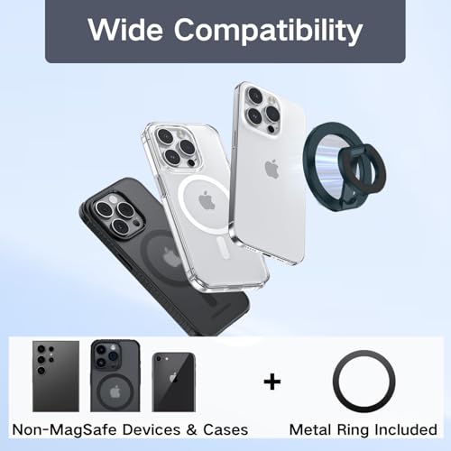 Image of Green Ring Stand, Accessories with Stand and Magnetic Ring for Phone, Strong Hold Grip for iPhone Android Case