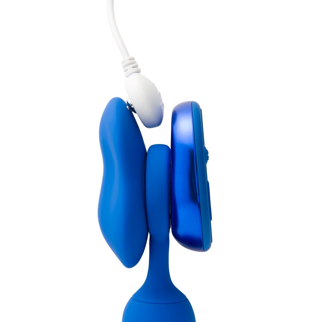 Platanomelón - Vibrador para Parejas, 4 Velocidades y 4 Modos Con Mando a Distancia, Discreto, Impermeable y Recargable - Mobi Azul