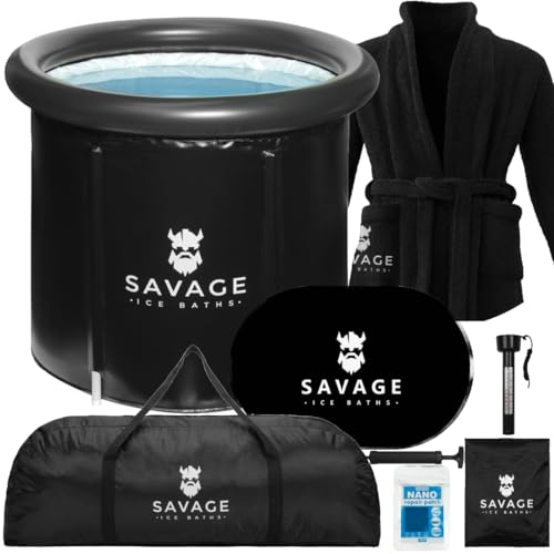 Savage Ice Baths Portable Cold Plunge Tub For Athletes and Adults - Easy Installation Ice Baths at Home - Gift for Ice Bath Lover - Cold Plunge to Soothe Muscles, Ice tub, Ice Plunge Tub