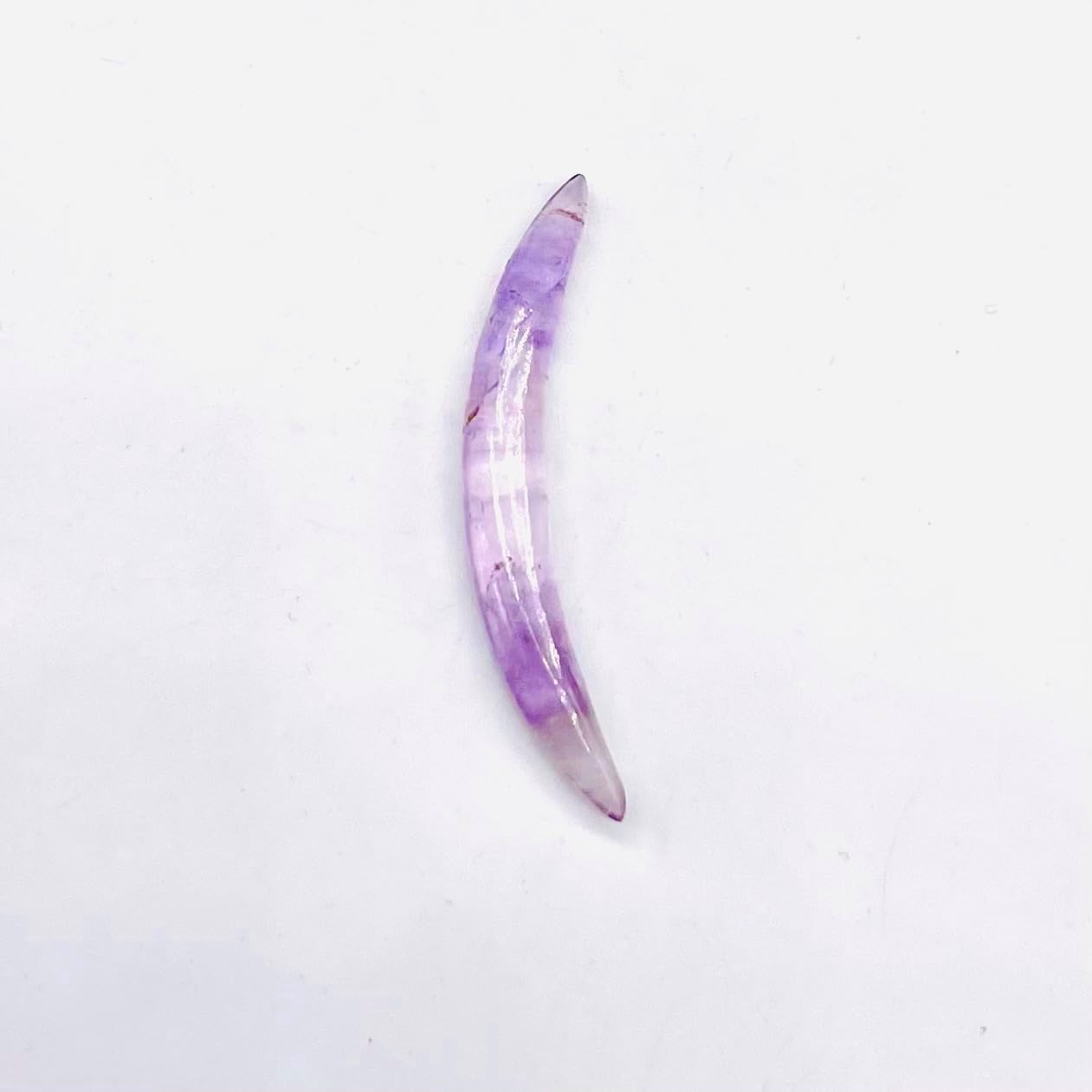 Natural Amethyst Gemstone Tribal Septum Curved Spike Tusk | Handmade Crystal Nose Ring Body Piercing Jewelry