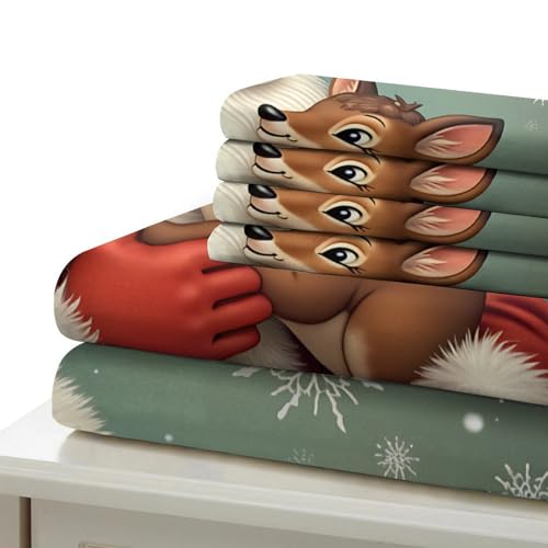 Ensemble de literie Christmas cartoon pour de douces nuits d'hiver