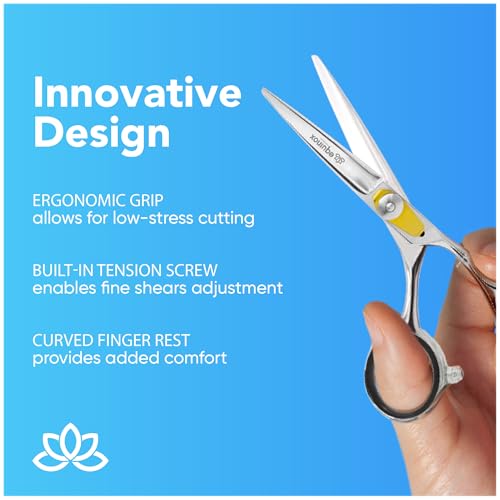 Image of Equinox Razor Edge Series Professional Hair Scissors - 6.5 inch Premium Japanese Stainless Steel Hair Cutting Scissors, Hair Shears, Hair Razors for Hair Cutting, Barber Accessories & Hair Salon Supplies