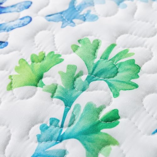 NEWLAKE Quilt Bedspread Sets - West Coastal Pattern Reversible Coverlet Set, Queen Size