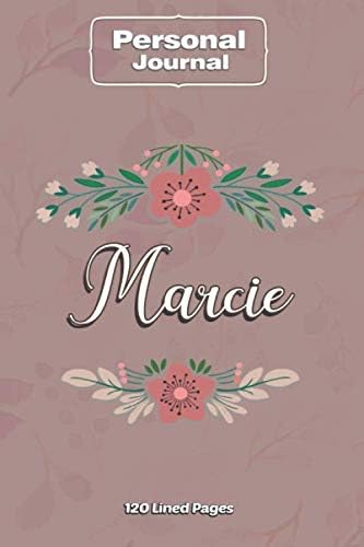Marcie Notebook Journal Personal Diary Personalized Name 120 pages Lined (6x9 inches) (15x23cm)
