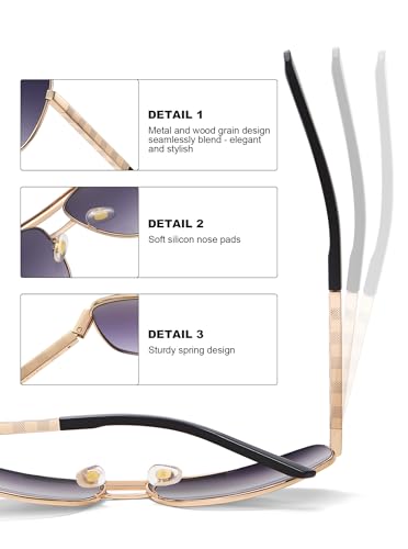 Image of Classic Sunglasses for Men Metal Frame with Spring Hinge (0256)
