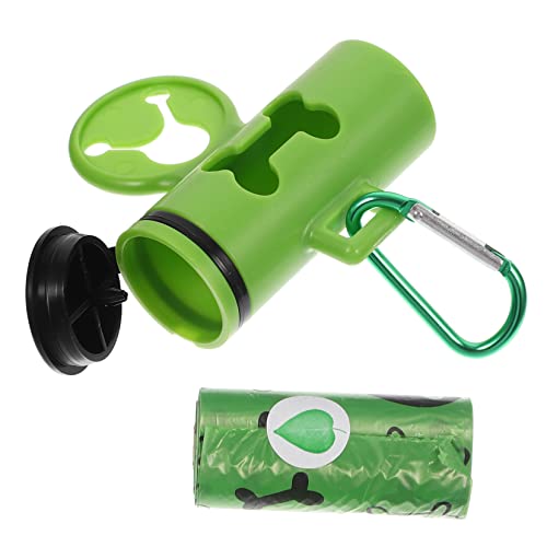 Totority デイリーユースバッグコンテナ 犬のうんち袋 犬の 袋 屋外バッグディスペンサー pet supplies pouch コンパクトバッグコンテナ 手提げ袋コンテナ Green
