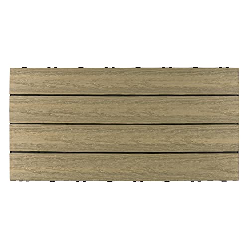NewTechWood UltraShield Naturale 1 ft. x 2 ft. Quick Deck Outdoor Composite Deck Tile in Roman Antique (20 sq. ft. Per Box)